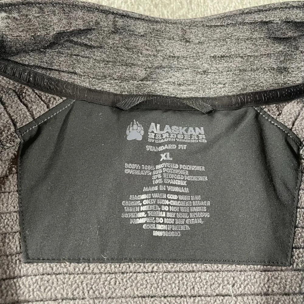 Alaskan Hardgear Duluth Trading Blackburn 1/4 Zip Pullover Fleece Jacket Grey XL